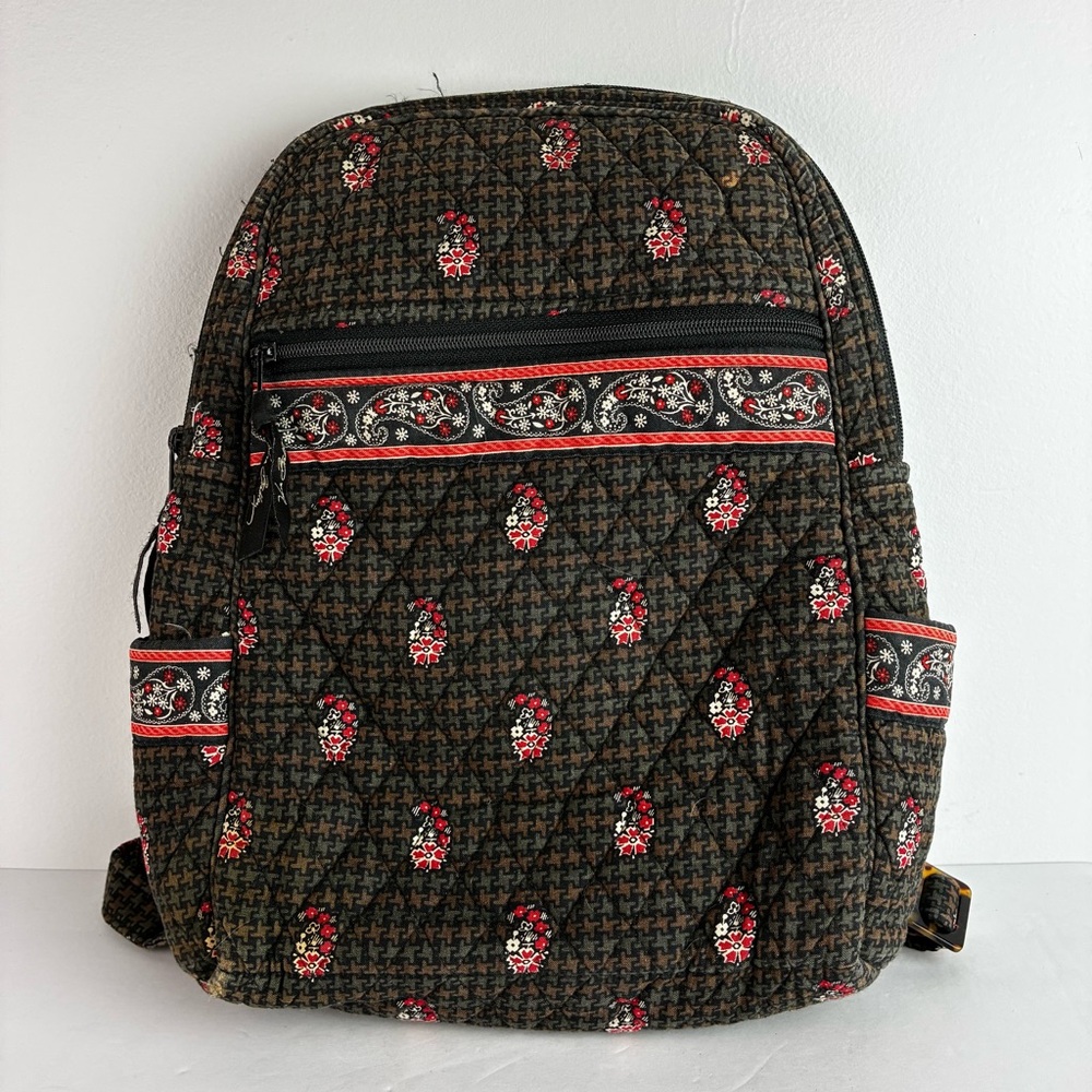 Vera Bradley Houndstooth Brown Small Backpack
